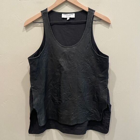 Athleta x Derek Lam IOC Black Leather Tank Top - Size: Small - Picture 1 of 10